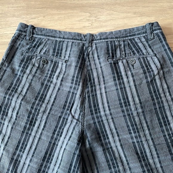 Tommy Bahama Paradise Nation Men’s Silk/Cotton/Linen Bend Gray Plaid Shorts 36 - Picture 8 of 9